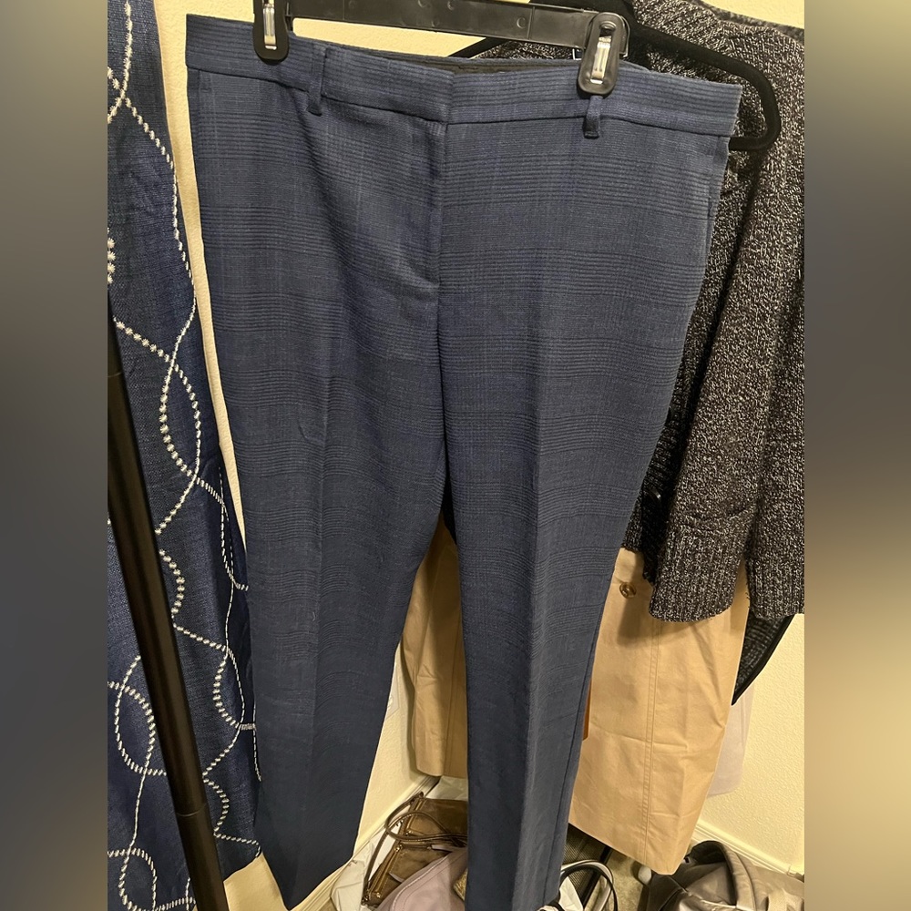 Ann Taylor petite tweed trouser ankle straight leg
